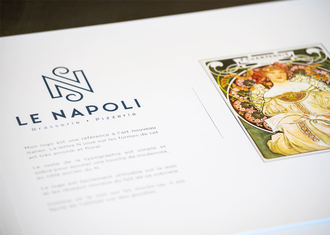 creation de logo caen restaurant le napoli