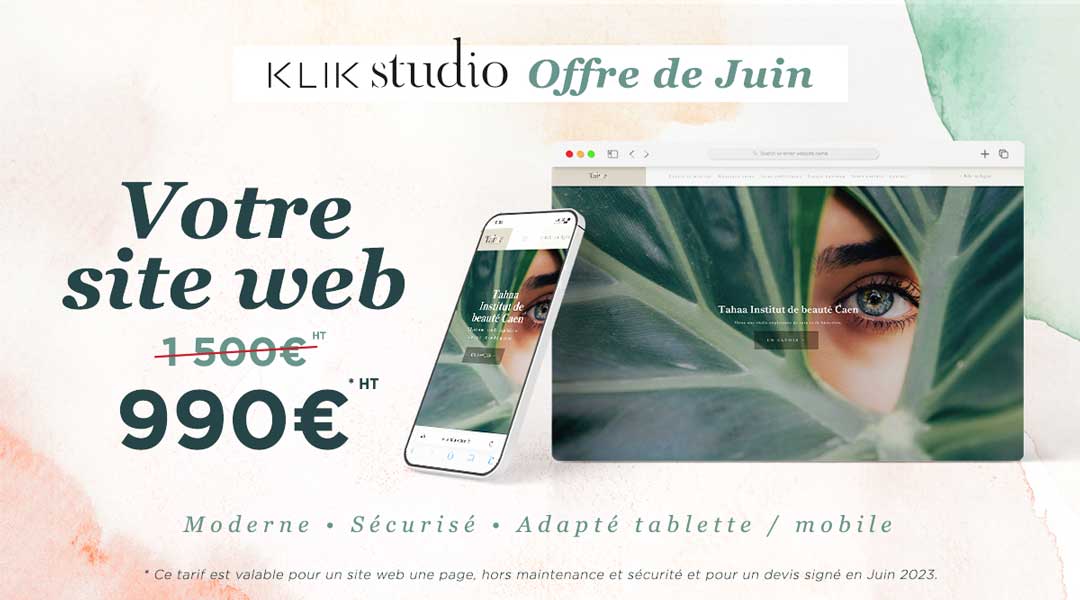 offre juin site web klik studio 990€ offre juin site web klik studio 990€