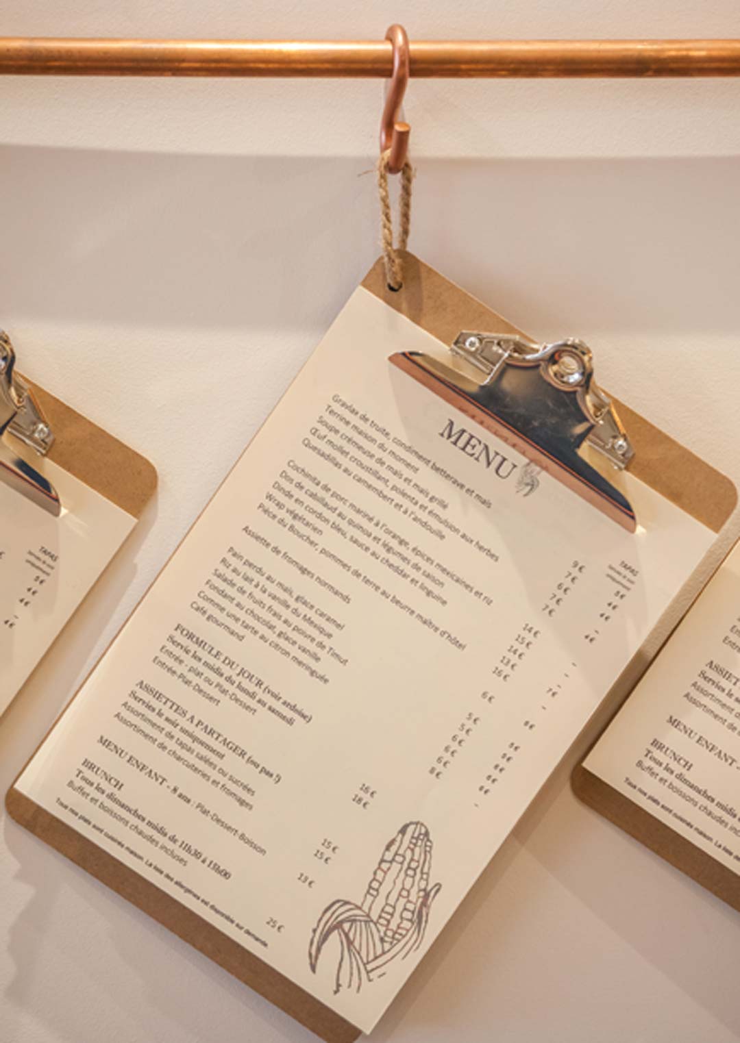 carte menu restaurant publicite saison ete 2023 normandie