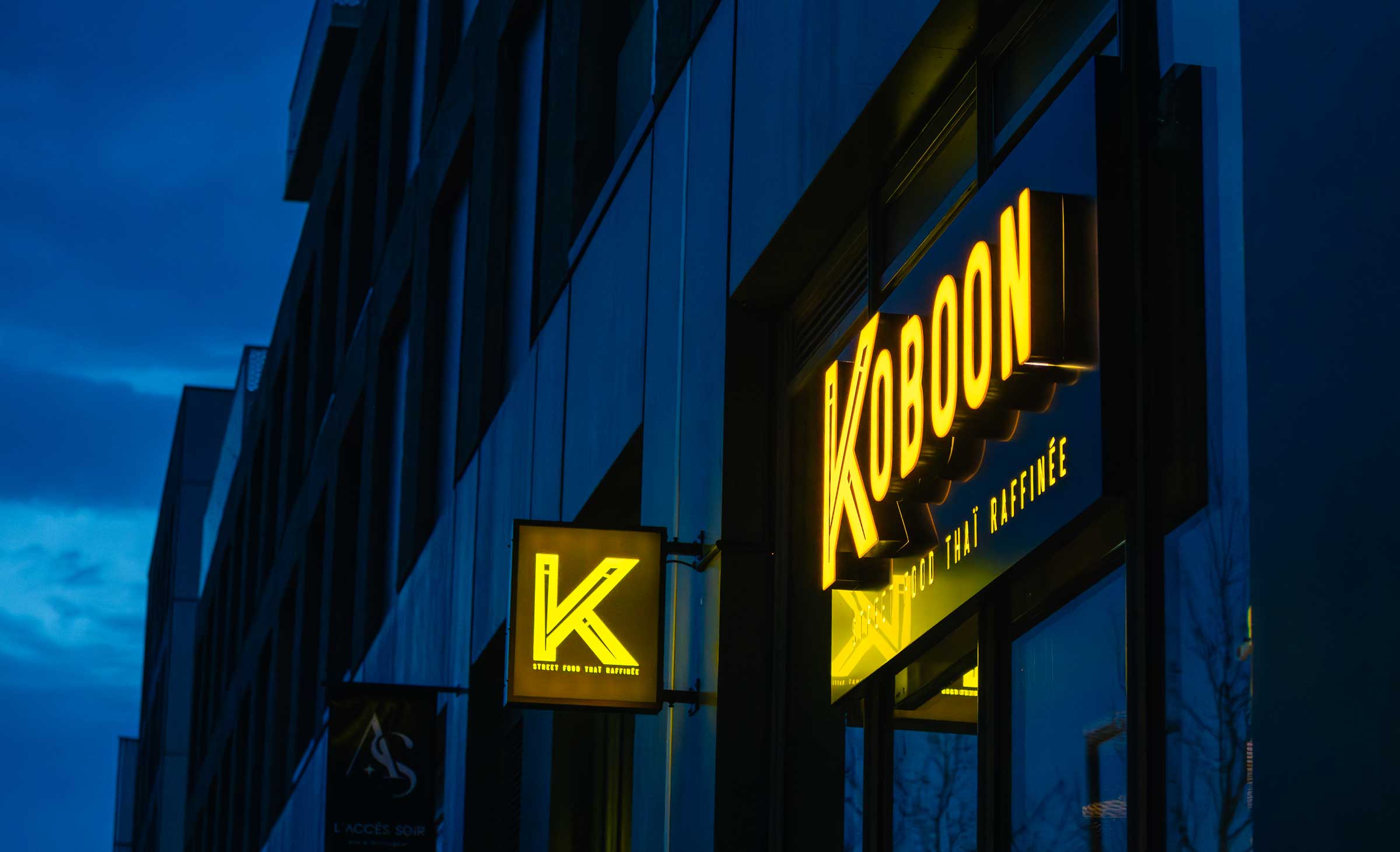 Enseigne lumineuse restaurant Koboon Caen