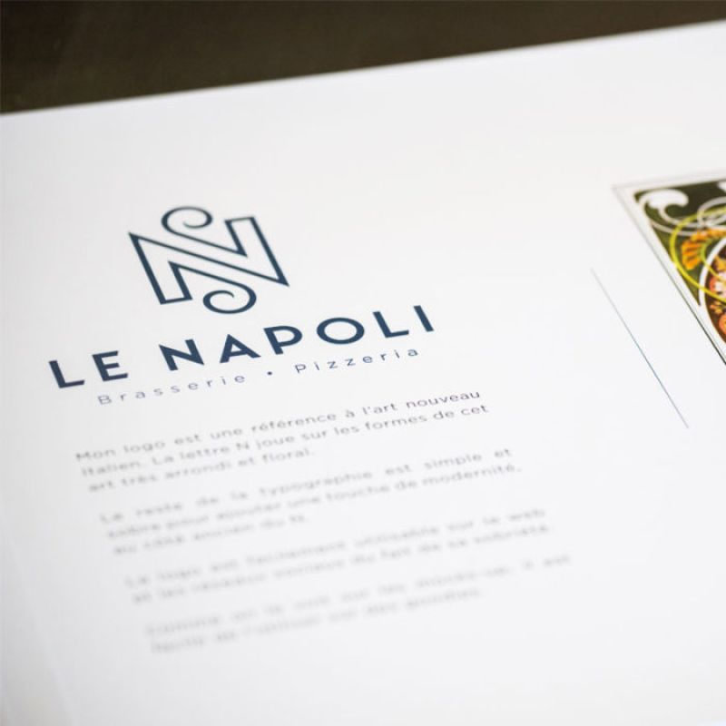 création de logo caen Le Napoli